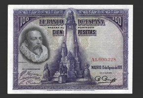 ALFONSO XIII 100 PESETAS 1928 SERIE A