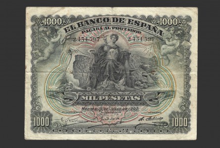 ALFONSO XIII, 1000 pesetas 15 de julio de 1907