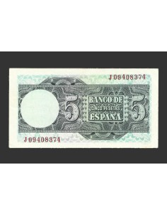 ESTADO ESPAÑOL 5 PESETAS 1948 SERIE J 2