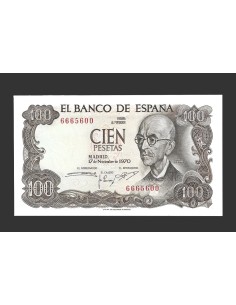 ESTADO ESPAÑOL 100 PESETAS 1970 SIN SERIE