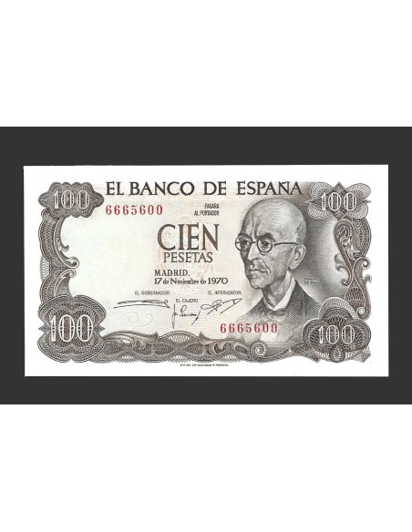 ESTADO ESPAÑOL 100 PESETAS 1970 SIN SERIE