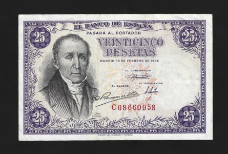 ESTADO ESPAÑOL 25 PESETAS 1946 SERIE C