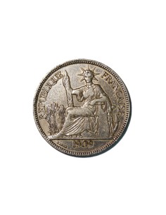 INDOCHINA FRANCESA PIASTRE 1909 A