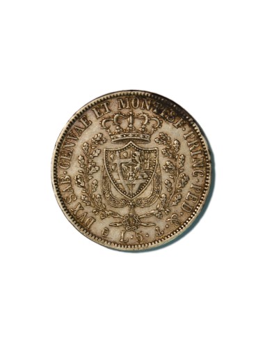 ESTADOS ITALIANOS CERDEÑA  5 LIRE 1830 P