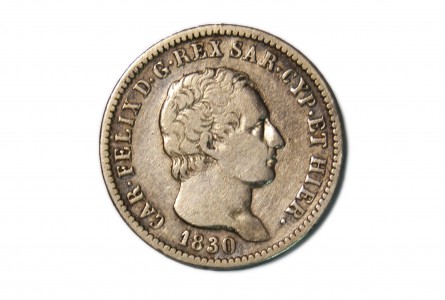 ESTADOS ITALIANOS CERDEÑA  1 LIRE 1830 P