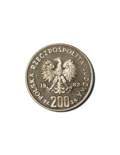 POLONIA 200 ZLOTYCH 1982 PROBA (jugador a derecha) 2
