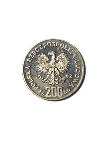 POLONIA 200 ZLOTYCH 1982 PROBA (jugador a izquierda)