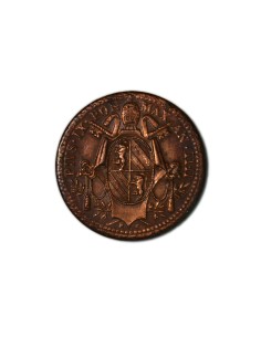 VATICANO 1/2 BAIOCCO 1849 IIII R