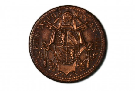 VATICANO 1/2 BAIOCCO 1849 IIII R