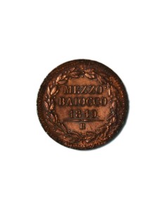 VATICANO 1/2 BAIOCCO 1849 IIII R 2