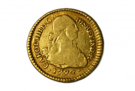 CARLOS IV 1 ESCUDO POPAYAN 1794