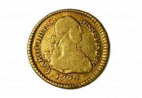 CARLOS IV 1 ESCUDO POPAYAN 1794