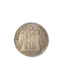 FRANCIA. NAPOLEON PREMIER CONSUL 5 FRANCS L'AN 8 BAYONNE