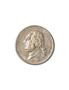 FRANCIA. LOUIS XVIII 5 FRANCS 1824 LILLE