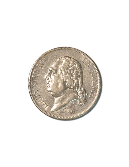 FRANCIA. LOUIS XVIII 5 FRANCS 1824 LILLE