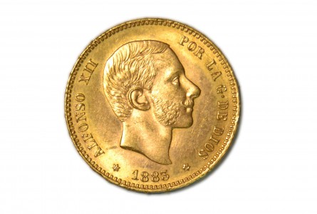 ALFONSO XII 25 PESETAS 1883 MADRID M.S.M.