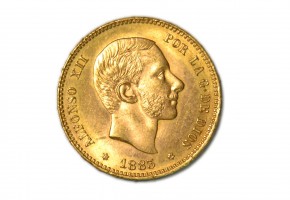 ALFONSO XII 25 PESETAS 1883 MADRID M.S.M.