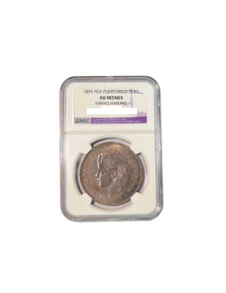 ALFONSO XIII - 1895 PESO PUERTO RICO