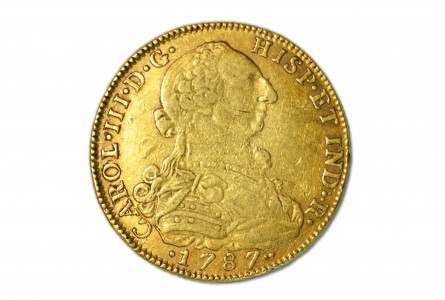 CARLOS III - 1787 8 ESCUDOS NUEVO REINO J.J.