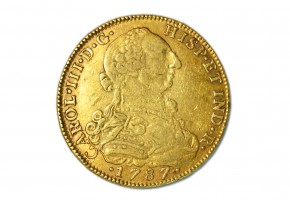 CARLOS III - 1787 8 ESCUDOS NUEVO REINO J.J.