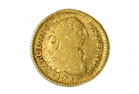 CARLOS III  1781 1 Escudo Popayan S.F.