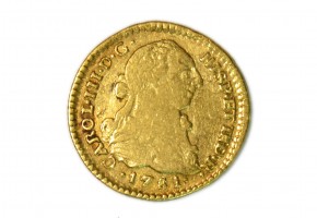 CARLOS III  1781 1 Escudo Popayan S.F.