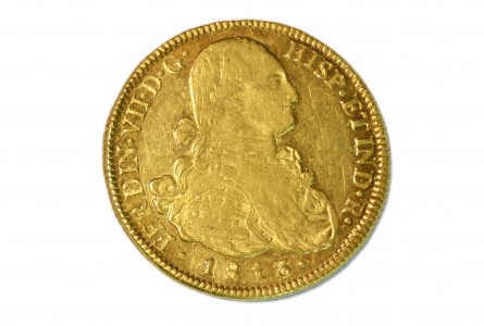 FERNANDO VII, 1813/1. 8 Escudos Santiago F.J.