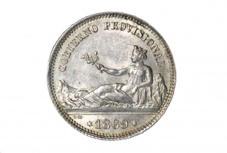 GOBIERNO PROVISIONAL 1869, 1 Peseta
