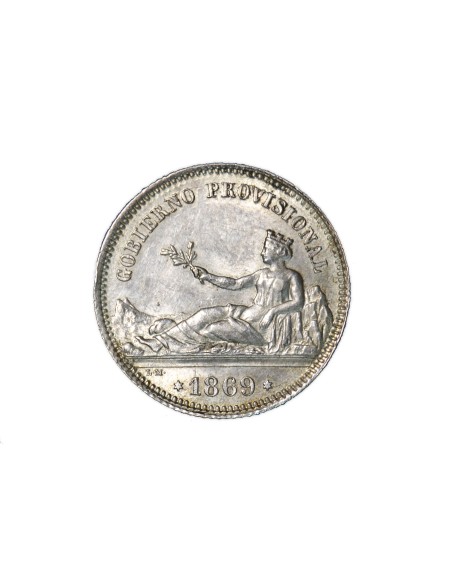 GOBIERNO PROVISIONAL 1869, 1 Peseta