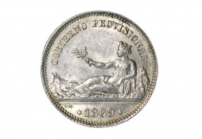 GOBIERNO PROVISIONAL 1869, 1 Peseta
