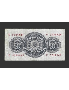ESTADO ESPAÑOL 5 PESETAS 1947 SERIE C 2