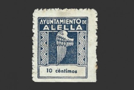 Alella (Barcelona), 1 viñetas de 10 céntimos 