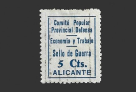 Alicante, viñeta de 5 céntimos 