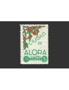 Alora (Málaga), viñeta de 5 céntimos 
