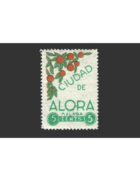Alora (Málaga), viñeta de 5 céntimos 