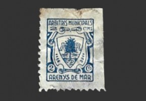 Arenys de Mar (Barcelona), viñeta de 2 céntimos 