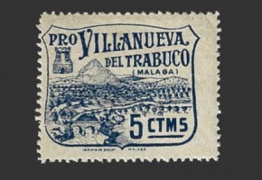 Villanueva del Trabuco (Málaga), viñeta de 5 céntimos