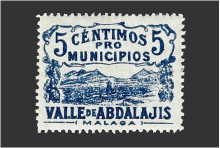 Valle de Abdalajis (Málaga), viñeta de 5 céntimos