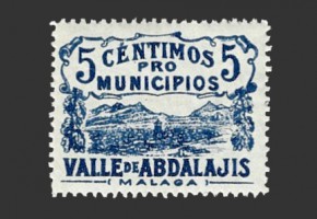 Valle de Abdalajis (Málaga), viñeta de 5 céntimos