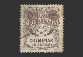 Colmenar (Málaga), viñeta de 5 céntimos
