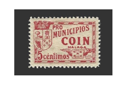 Coín (Málaga), viñeta de 5 céntimos
