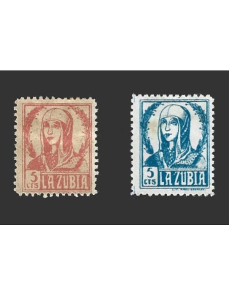 La Zubia (Granada), 2 viñetas de 5 céntimos