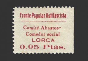 Lorca (Murcia),  viñeta de 5 céntimos