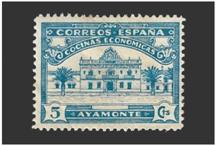 Ayamonte (Huelva), viñeta de 5 céntimos