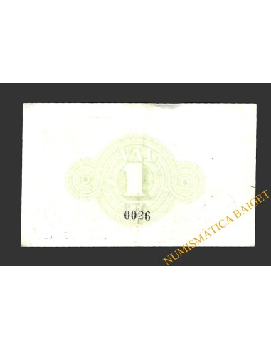 BIGUES (Barcelona), 1 pesseta, juny 1937