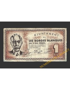 BORGES BLANQUES (Lleida), 1 pesseta, 1937