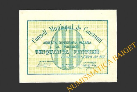CONSTANTI (TARRAGONA), 50 centims, 20 d'abril del 1937