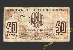 CORNELLA DE LLOBREGAT (Barcelonaona), 50 centims, 20 de maig del 1937