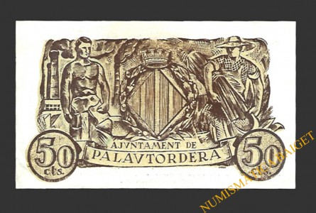 PALAUTORDERA (Barcelona), 50 centims. 1937 