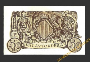 PALAUTORDERA (Barcelona), 50 centims. 1937 